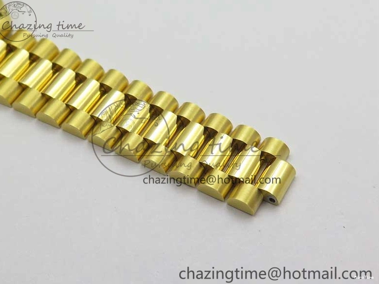 MiroTime 0305 Versatile Daydate 278288 31mm YG EWF Best Edition Green Malachite Dial Crystal Markers on YG President Bracelet ETA 2606